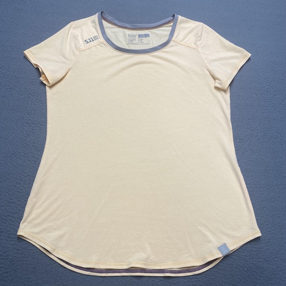 5.11 Tactical Shirt Womens Small White Crew Neck Short Sleeve Logo Casual Tee